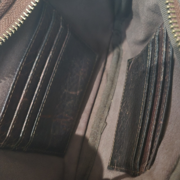 Duluth Trading Company Brown Lifetime Leather Dual Zip Wallet Crossbody Purse - Picture 14 of 14